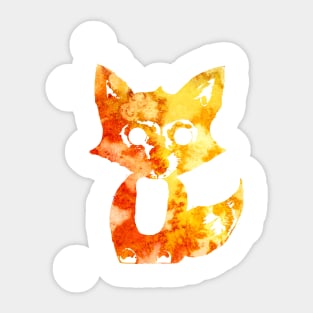 Flame Fox Sticker